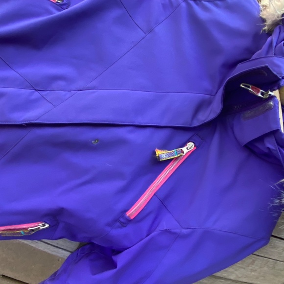 Spyder insulated ski jacket with hood for girls - Picture 3 of 5